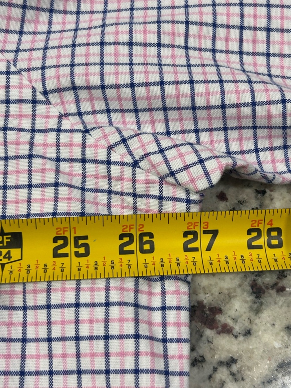 Ralph Lauren Classic Fit Button-Down Shirt Navy and Pink Plaid XXL Flesh Pony - Picture 7 of 7